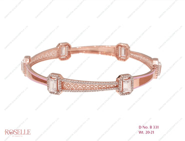 Roselle Rose Gold Ladies Bangle – B 331