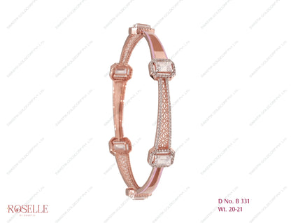 Roselle Rose Gold Ladies Bangle – B 331