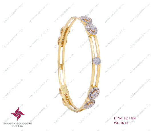 Swastik`s Fancy 2 Line Bangle – F2 1306