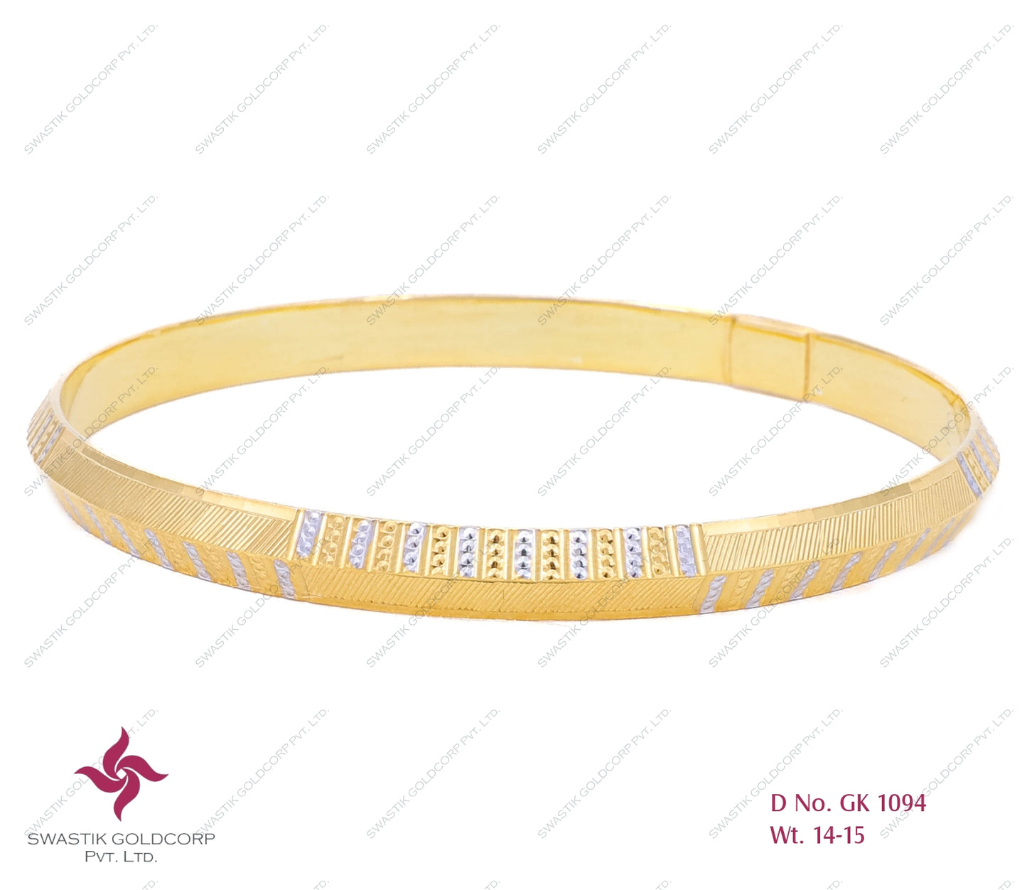 Swastik Half Round Bangle – HR 1115